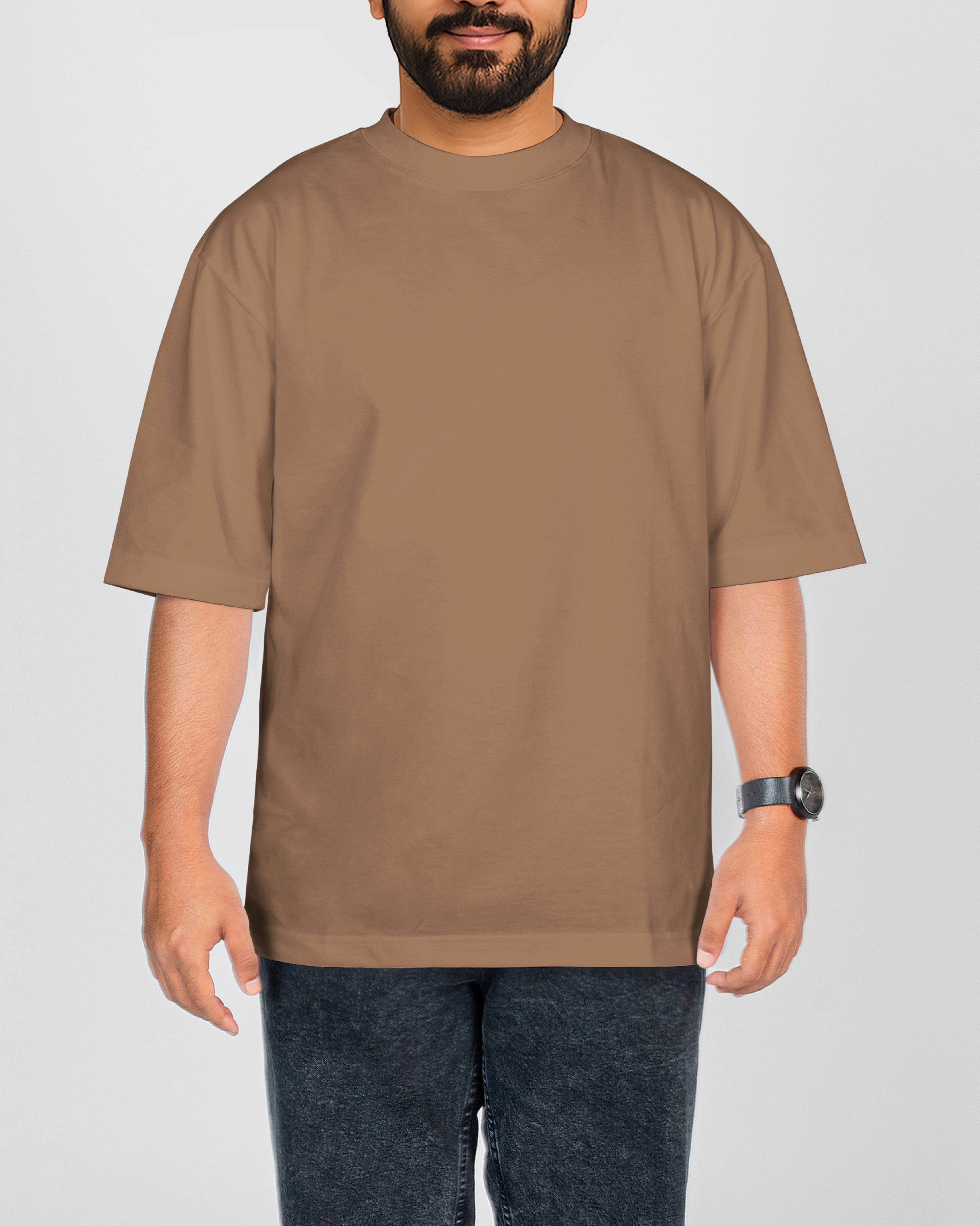 Brown Oversized Premium T-Shirt- Men