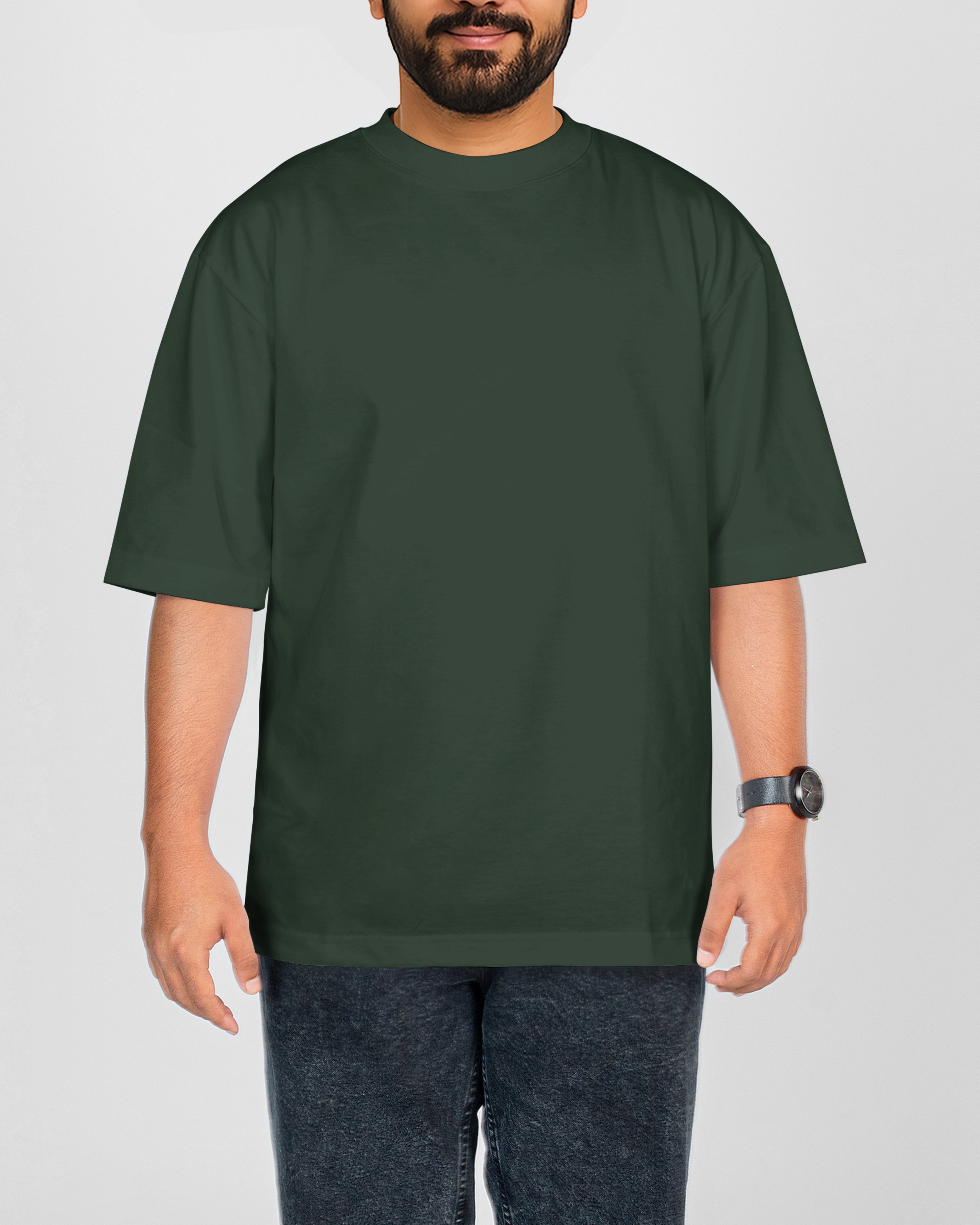 Forest Green Oversized Premium T-Shirt- Men