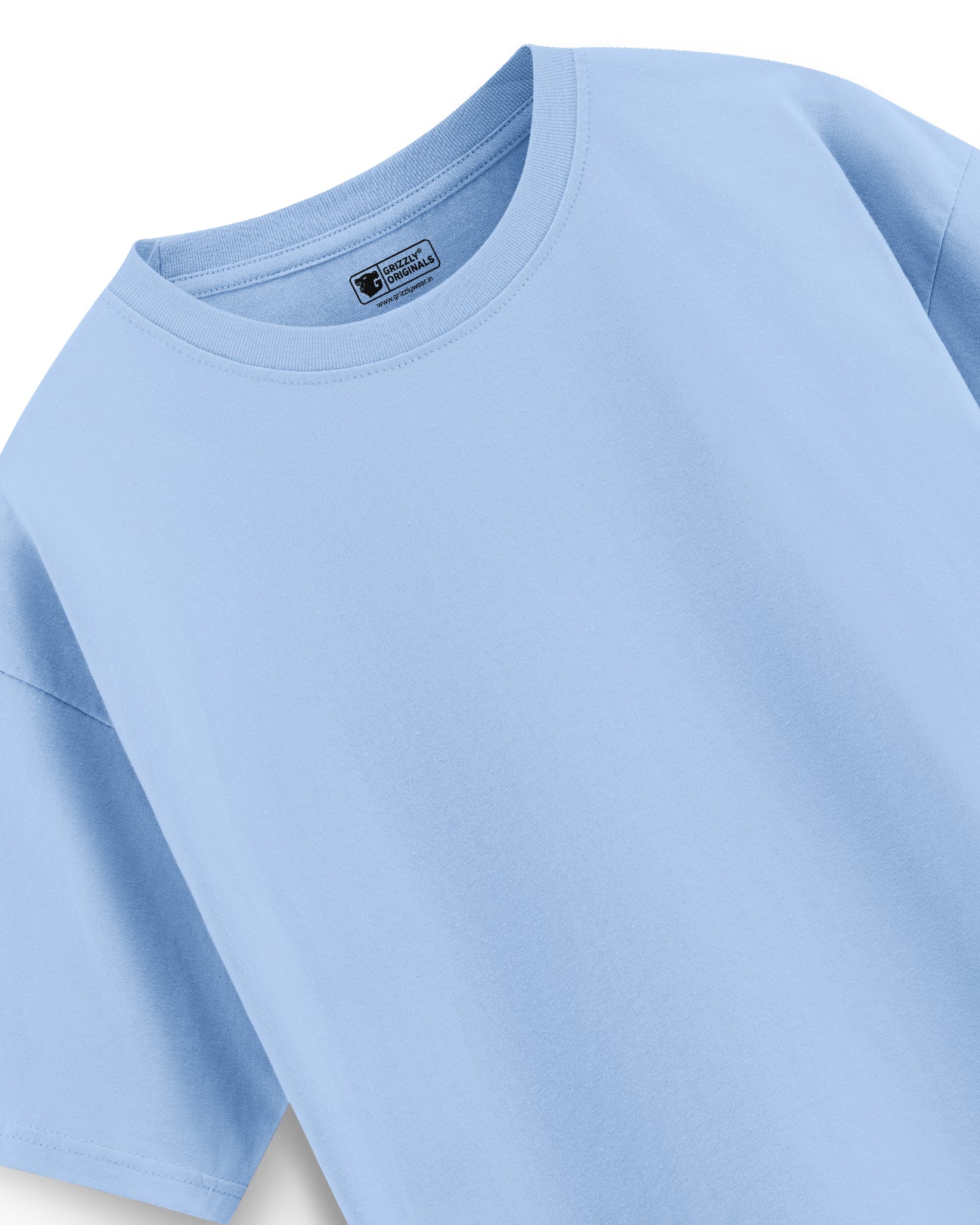 Oversized Blank T-Shirt - Frosty Sky Blue