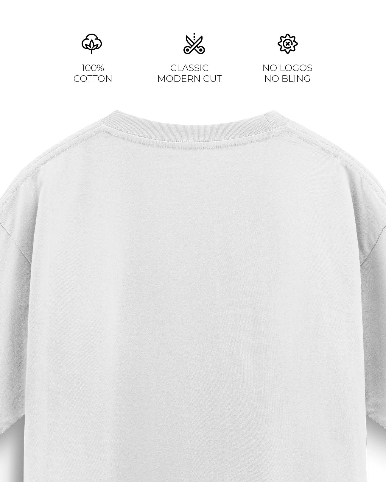 Oversized Blank T-Shirt - Moonlight White