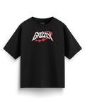Oversized Graphic Grizzly Stars T-Shirt - Midnight Black