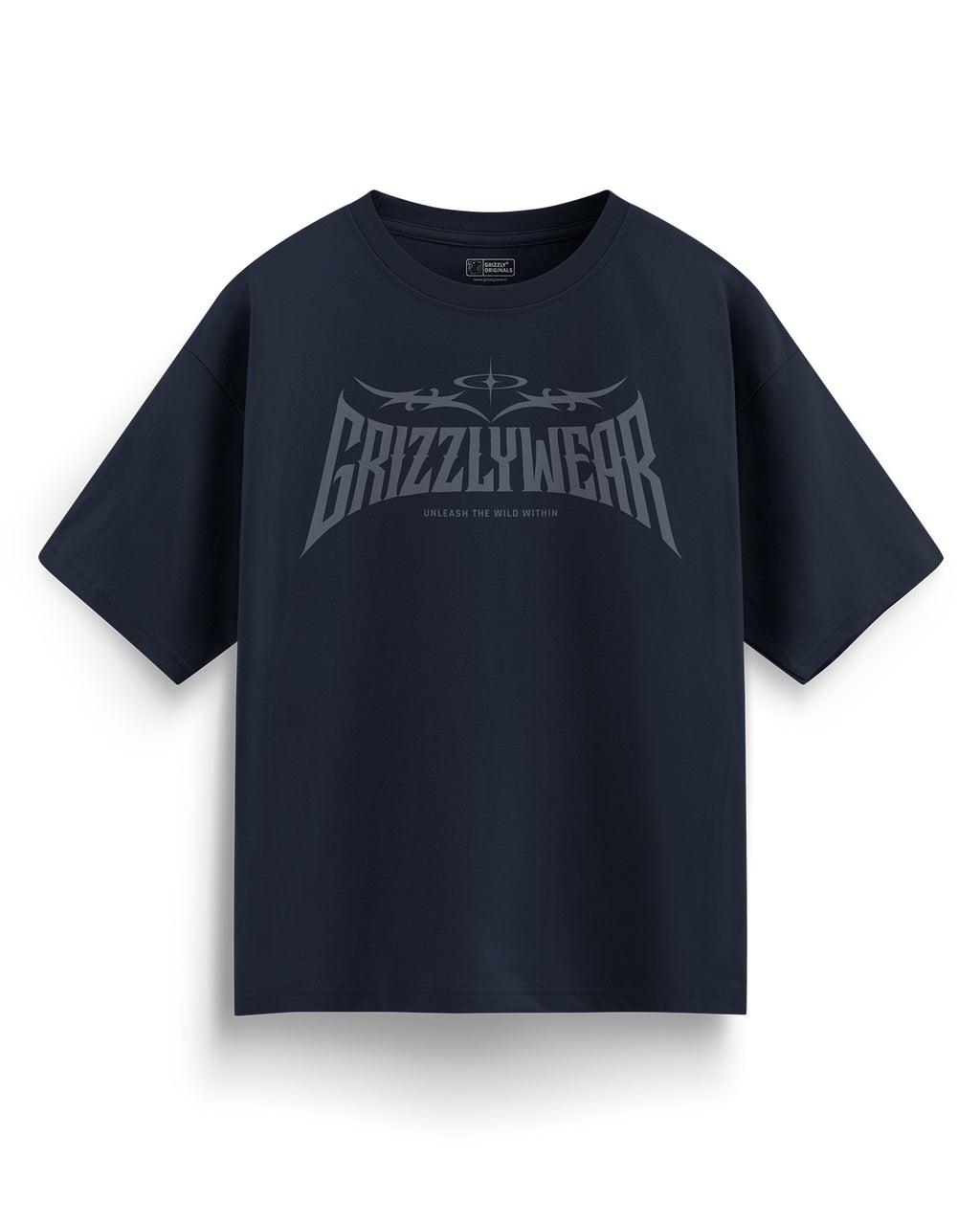 Oversized Graphic Classic T-Shirt - Navy Blue