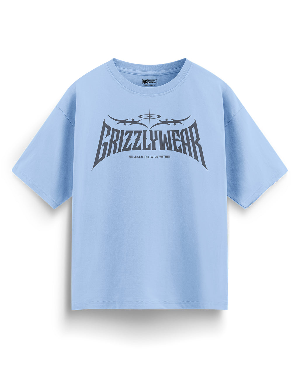 Oversized Graphic Classic T-Shirt - Frosty Sky Blue