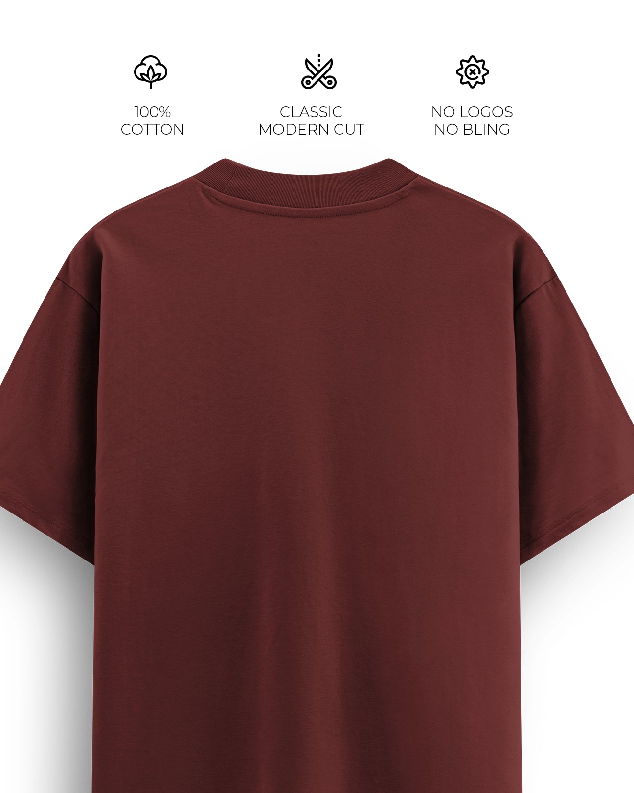Regular Blank T-Shirt - Brick  Red
