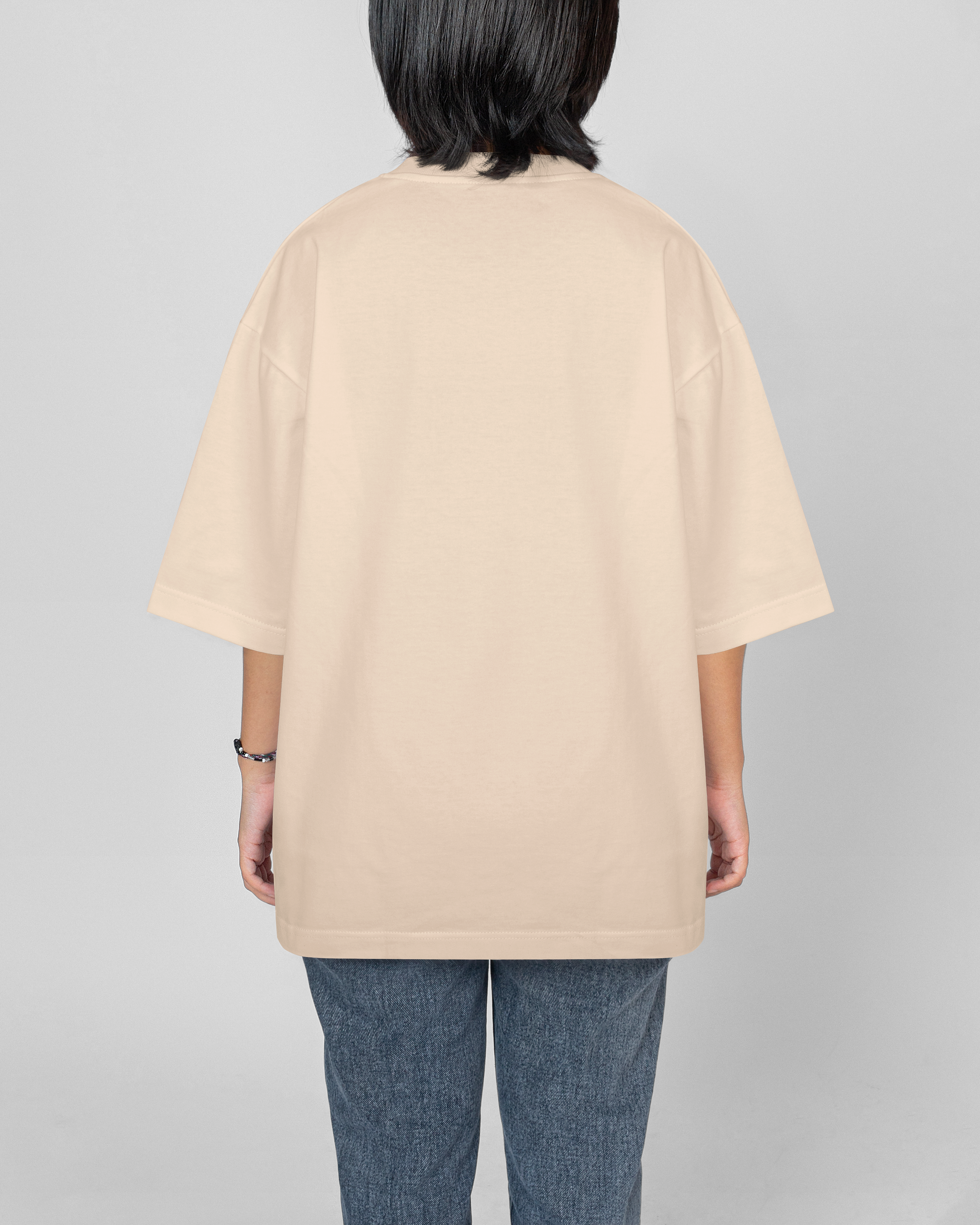 Beige Oversized Premium T-Shirt- Women